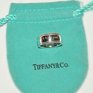 AUTHENTIC Tiffany & Co. Silver I Love You Ring